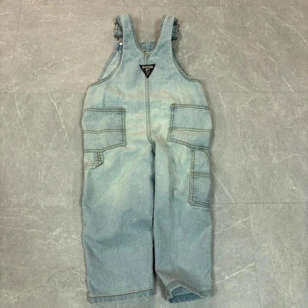 OshKosh‎ blue denim overalls Size 2 years #kids #denim